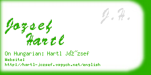jozsef hartl business card